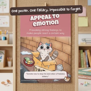 Logical Fallacy Posters Pack of 12 - Complete Critical Thinking Set Bundle 1 - image 8 of 9