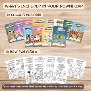 Logical Fallacy Posters Pack of 12 - Complete Critical Thinking Set Bundle 1 - image 9 of 9