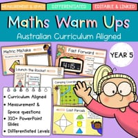 Year 5 Maths Warm Ups I Measurement & Space I Australian Curriculum V9 I PowerPoint