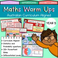Year 5 Maths Warm Ups I Statistics & Probability I Australian Curriculum V9 I PowerPoint