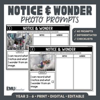 Notice and Wonder Picture & Photo Prompts | Story & Narrative Writing Activity