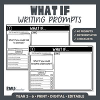 What If...? Imaginative Writing Prompt Cards | Story & Narrative Writing Activity