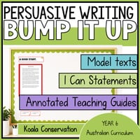 Persuasive Writing Exemplar Texts | Bump it Up Writing Wall | Year 6 | Koala Conservation