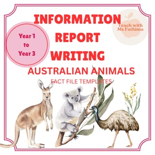 Australian Animals Information Report Fact File Template - image 1 of 3