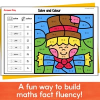 Colour by Number Addition and Subtraction within 20 AUTUMN Maths Colouring Sheets - thumbnail 2 of 4