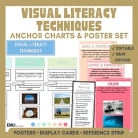 Visual Literacy Anchor Chart | Technique Poster | Media Literacy & Text Analysis