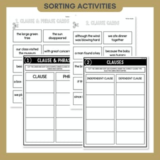 Clauses, Phrases & Groups Anchor Chart | Grammar Posters & Activities - image 4 of 8