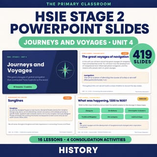 Stage 2 HSIE Unit 4 | Journeys and Voyages | 419-Slide PowerPoint | 16 Lessons | NSW Syllabus - image 1 of 4
