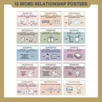 Word Relationship Vocabulary Posters | Homophones, Synonyms, Antonyms & More - thumbnail 2 of 8