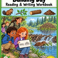 The Beaver's Busy Building Day | Reading Comprehension & Writing | Grades 1-2 - thumbnail 1 of 4