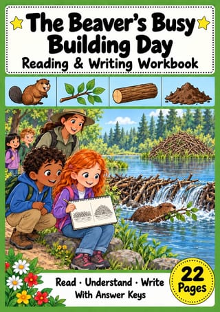 The Beaver's Busy Building Day | Reading Comprehension & Writing | Grades 1-2 - image 1 of 4