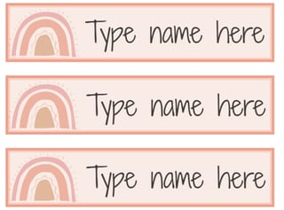 Muted Rainbow Editable Student Desk Name Labels | Canva & PowerPoint | Classroom - image 1 of 4