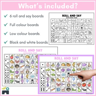 SATPIN Initial Sounds Activity Roll and Say Phonemic Awareness Foundation - image 2 of 4