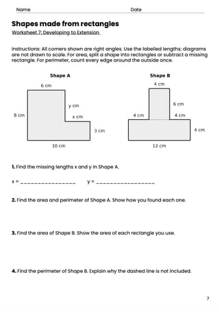 Area and Perimeter Worksheets for Years 4-6 - image 4 of 4