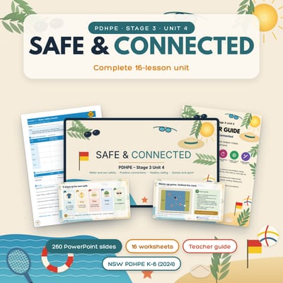 PDHPE Stage 3 Unit 4 | Safe & Connected | Complete 16-Lesson Unit (NSW Syllabus)