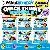 Quick Thinks Bundle 1 | 6 Short Critical Thinking Activities | Mixed-Ability & HPGE | Grades 3-8 - thumbnail 1 of 4