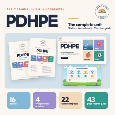 ES1 PDHPE Unit 4 NSW | Lesson Slides, Worksheets & Teacher Guide