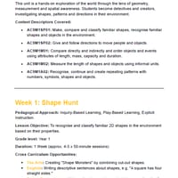 Mathematics - Unit 2 Shape Detectives & Map Makers - LESSON PLANS - Year 1 - thumbnail 4 of 4