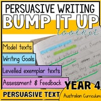 Persuasive Writing BUMP IT UP | Year 4 - thumbnail 1 of 3