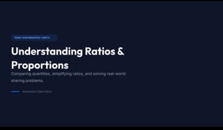 Year 7 Maths: Ratios Complete Unit Pack | Presentation, Worksheet & Lesson Plan - image 1 of 1