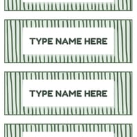 Editable Sage & Peach Striped Student Desk Labels | Canva and PowerPoint - thumbnail 4 of 4