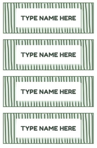 Editable Sage & Peach Striped Student Desk Labels | Canva and PowerPoint - image 4 of 4