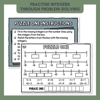 Halloween Math Escape Room | Integers | Negative Numbers & Ordering | AC9M6N01 - image 3 of 7