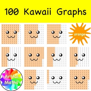 400 Orange Counting Graphs Down Numbers 1-100 for Kinder Maths - image 4 of 5