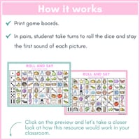 SATPIN Initial Sounds Activity Roll and Say Phonemic Awareness Foundation - thumbnail 4 of 4