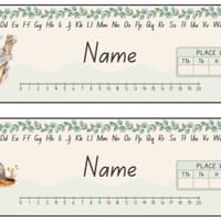 Editable Student Desk Name Labels Sunlit Australiana | PowerPoint | Australian - thumbnail 2 of 4