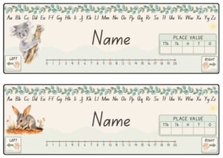 Editable Student Desk Name Labels Sunlit Australiana | PowerPoint | Australian - image 2 of 4