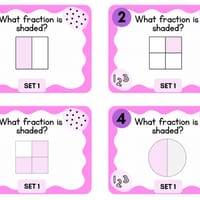 Fractions Task Cards Years 3–4 | 64 Differentiated Maths Problems | Australian - thumbnail 3 of 5
