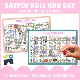 SATPIN Initial Sounds Activity Roll and Say Phonemic Awareness Foundation - image 1 of 4