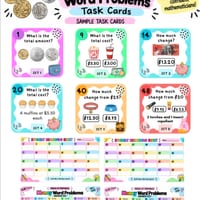 Australian Curriculum Maths Task Cards Years 3–5 | Differentiated Growing Bundle - thumbnail 4 of 8