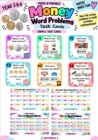 Australian Curriculum Maths Task Cards Years 3–5 | Differentiated Growing Bundle - image 4 of 8