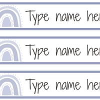 Muted Rainbow Editable Student Desk Name Labels | Canva & PowerPoint | Classroom - thumbnail 3 of 4