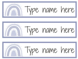 Muted Rainbow Editable Student Desk Name Labels | Canva & PowerPoint | Classroom - image 3 of 4