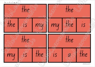Tricky Word Match Activity (ACT font) - image 3 of 5