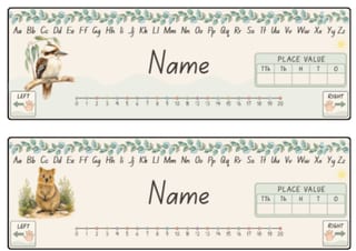 Editable Student Desk Name Labels Sunlit Australiana | PowerPoint | Australian - image 3 of 4