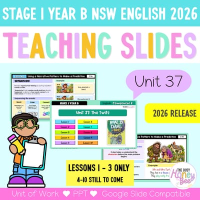 Stage 1 Year B NSW English Teaching Slides UNIT 37 The Twits 2026