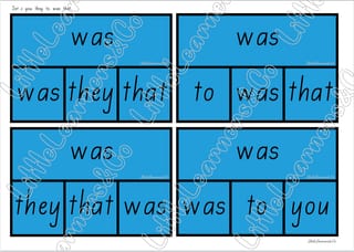 Tricky Word Match Activity (TAS font) - image 3 of 5