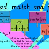 Tricky Word Match Activity (NSW font) - thumbnail 1 of 5